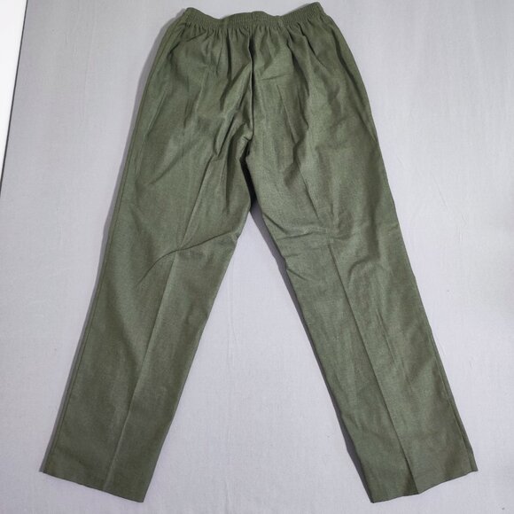 Koret City Blues Pull On Pants women's size 14 reg. olive green baggy loose fit - Picture 3 of 12